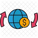 Transferencia Global Sistema Global Rotacao Global Ícone