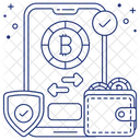 Transferência móvel de bitcoin  Ícone