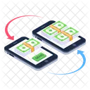 Transferencia En Linea Transferencia Movil Transferencia De Efectivo Icono