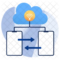 Transferencia móvil en la nube  Icono