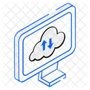 Carga En La Nube Computacion En La Nube Alojamiento En La Nube Icon