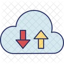 Transferencia En La Nube Intercambio En La Nube Transferencia De Datos Icono