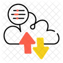 Transferencia En La Nube Transferencia De Datos Transferencia De Documentos Icono