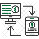 Transferencia En Linea Transferencia De Dinero Electronica Icono