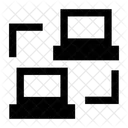 Transferencia de computadora portátil  Icono