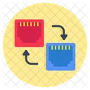 Transferencia De Puerto Ethernet Intercambio De Puerto Ethernet Intercambio De Puerto Ethernet Icono