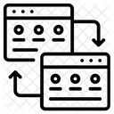 Transferencia De Datos Intercambio De Datos Transferencia De Sitios Web Icono