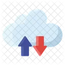 Transfert de données dans le cloud  Icône