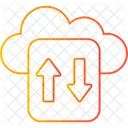 Transfert de données dans le cloud  Icône