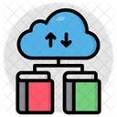 Transfert De Donnees Cloud Echange De Donnees Transmission De Donnees Icône