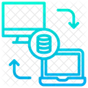 Transferencia De Datos Transferencia De Computadora Portatil A Computadora Icono