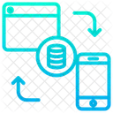 Web A Movil Transferencia De Datos Transferencia De Movil A Web Icono