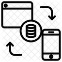 Web A Movil Transferencia De Datos Transferencia De Movil A Web Icono