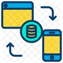 Web A Movil Transferencia De Datos Transferencia De Movil A Web Icono