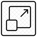 Transformieren Skalierbar Diagonal Symbol