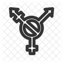 Transgender Symbol Strikethrough Icon