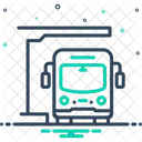 Transit Bus Stop Transport Icon