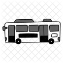 Ilustracion De Autobus Publico Monocromo Negro Transporte Masivo Autobus Urbano Icono