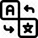 翻訳、言語、単語 アイコン