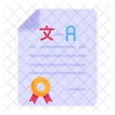 Translation Certificate  Icon