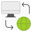 Transferencia De Datos Transmision Global De Datos Intercambio De Datos Icono