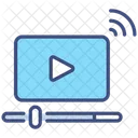Vídeo transmitido en vivo  Icono