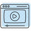 Video Streaming Color Sombra Linea Fina Icono Icono