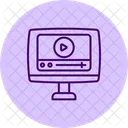 Video Streaming Medios Icono