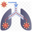 Transmision Pulmones Virus Icono