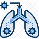Transmision Pulmones Virus Icono