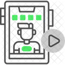 Transmision En Linea Llamada Reunion Icono