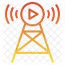 Antena De Transmissao Sem Fio Iot Comunicacao Torre Telecom Internet Coisas Ícone