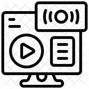 Midia Ao Vivo Transmissao Ícone