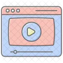 Video Streaming Linear Color Icone Ícone