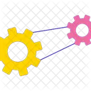 Transmission Belt Gears Machinery Industry Icon