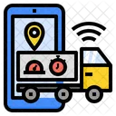 Transport Logistik Digitale Transformation Io T Tracker Lieferkette Symbol