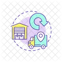 Transport Retour Logistique Inverse Transport Icon