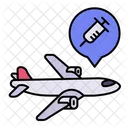Plane Delivery Vaccine Icon