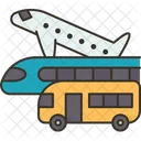 Transportation Bus Plane Icon