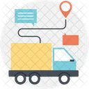 Transportation Delivery Routing Icon