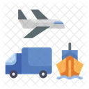 Transportation Plane Truck Icon