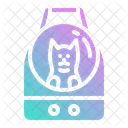 Trager Hund Rucksack Symbol