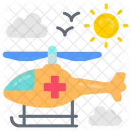 Transporte sanitario aéreo  Icono