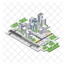 Metropolis Ciudad Paisaje Urbano Icon