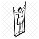 Atleta Mujer Actuar Icono