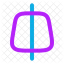 Trapezlinie vertikal  Symbol