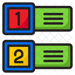 Trapezoid List  Icon