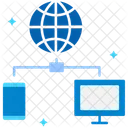 Trasferimento Dati Connessione Internet Connettivita Internet Icon