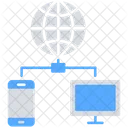 Trasferimento Dati Connessione Internet Connettivita Internet Icon