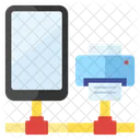 Trasferimento Dati Rete Mobile Dispositivo Connesso Icon